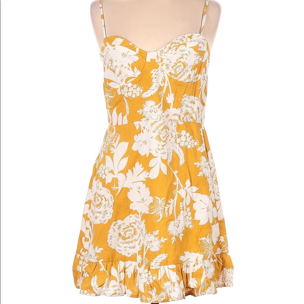 Wild Fable Target Yellow Floral Mini Dress Small